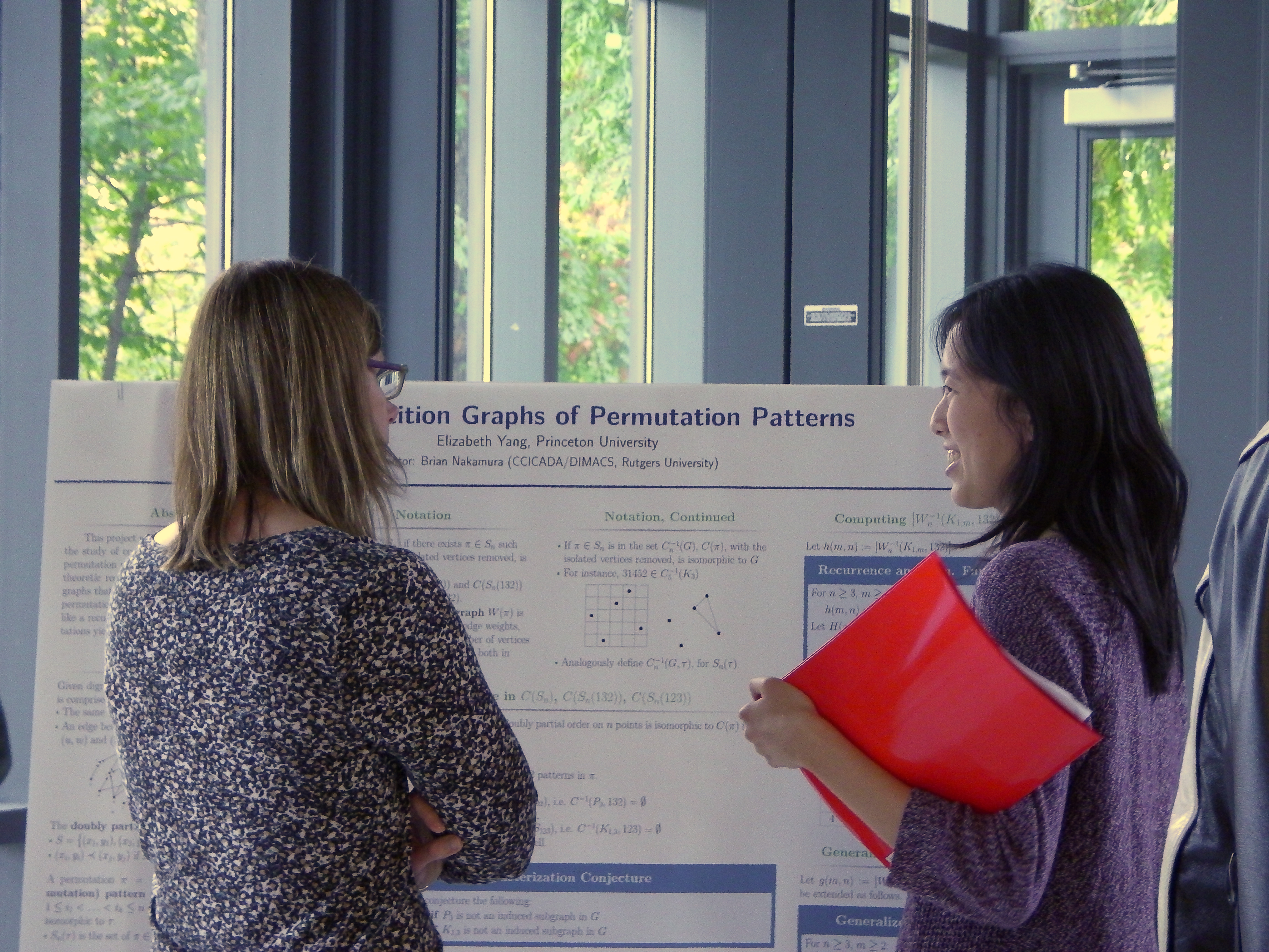 Elizabeth Yang (DIMACS REU 2014) describing her research