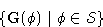 \begin{displaymath}
\left\{{\mathbf{G}}(\phi) \; \vert \; \phi \in {\cal S}\right\}\end{displaymath}