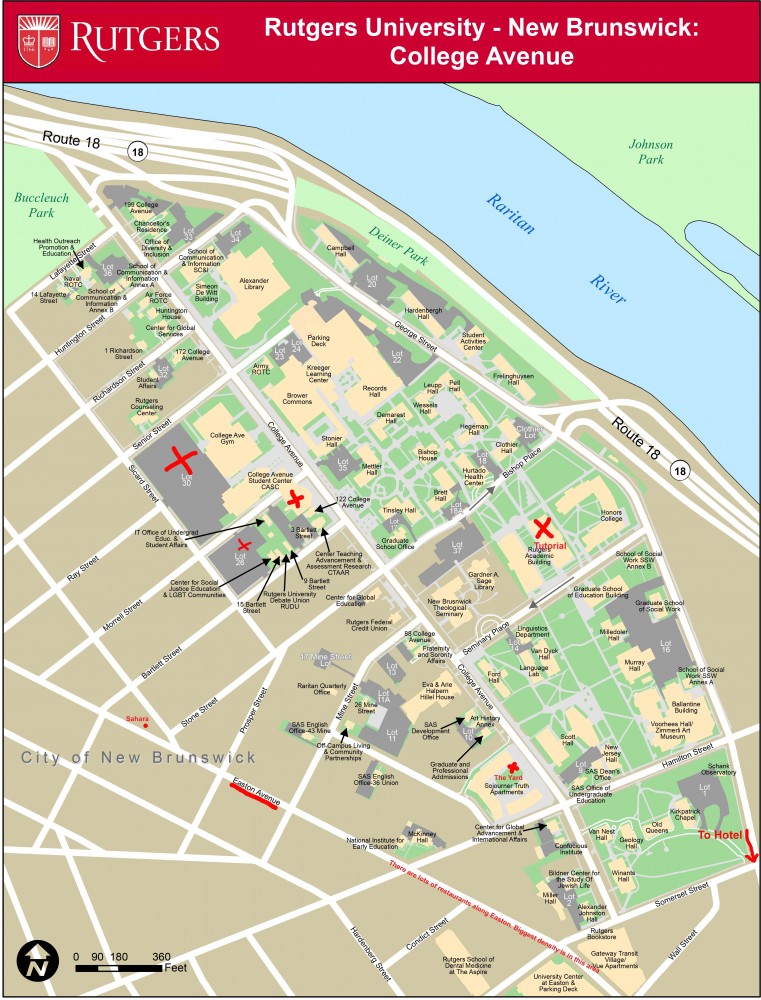 College Avenue Campus Map