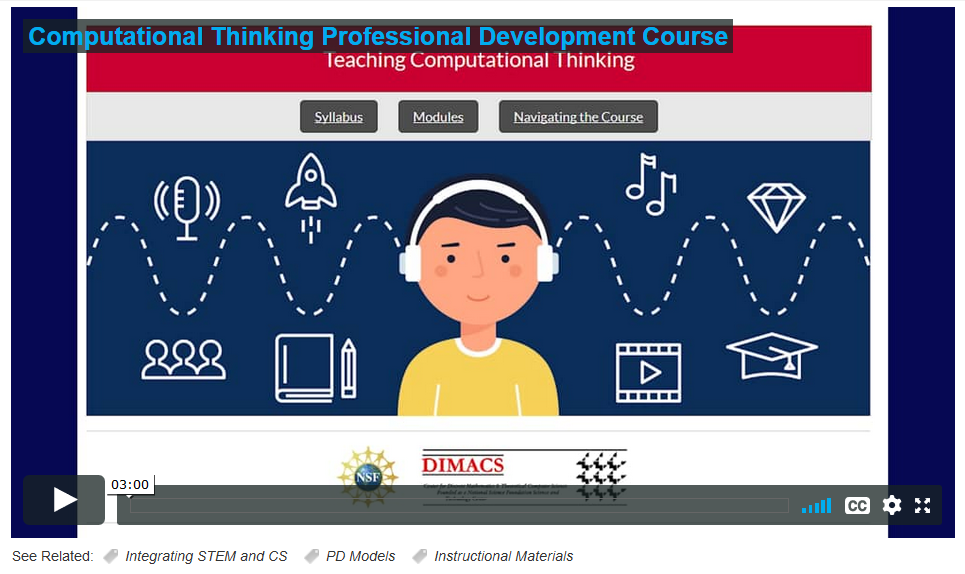 Computational Thinking Professional Development Course Screenshot